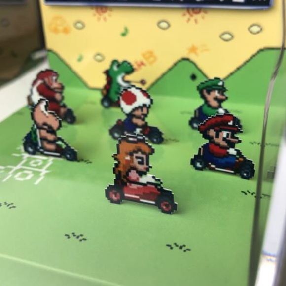 Super Mario Kart 3D Cube Handmade Diorama Snes - Picture 5 of 10